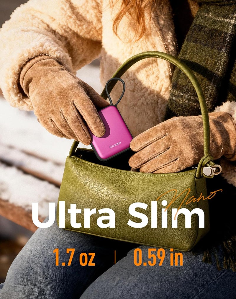 OCOOPA Hand Warmers Rechargeable UT5 Nano – Slim Electric Pocket Heater, Smart Temp Control, 14Hrs Battery, UL Safety, Artists in Bloom Design, Practical Gifts for Women, Christmas, Outdoor, Office - Image 2